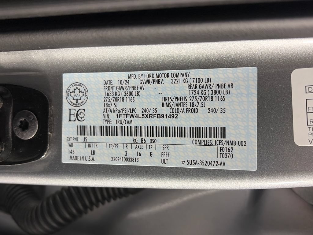 Certified 2024 Ford F150 Tremor w/ Bed Utility Package AWD/4WD image 9