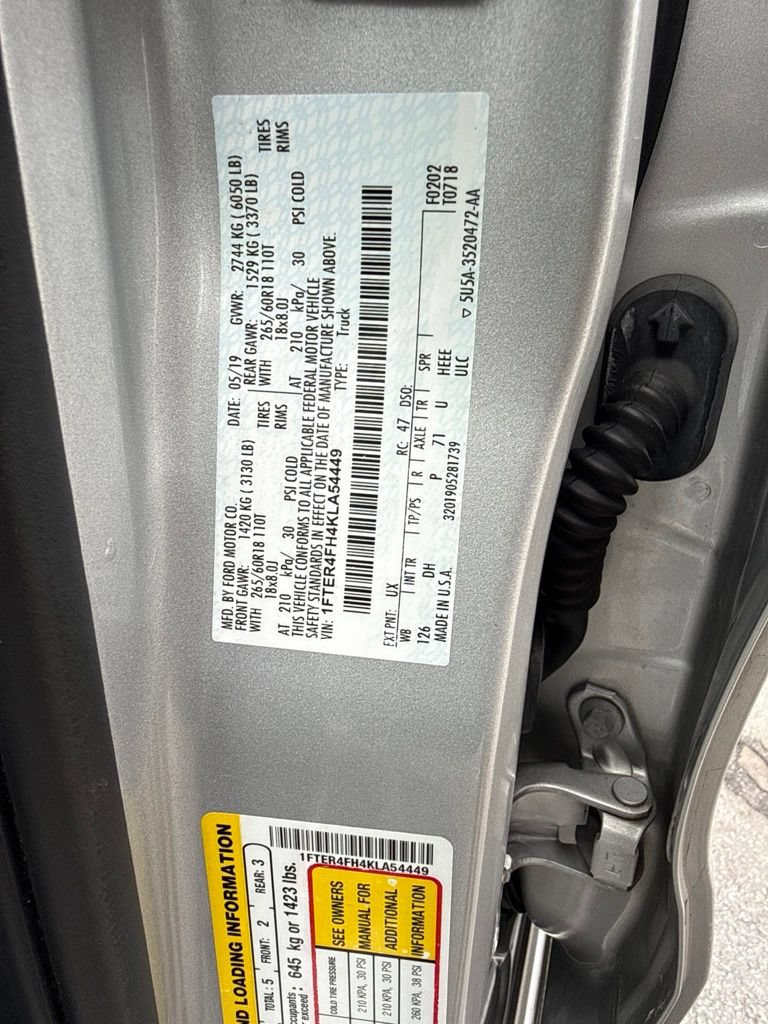 Certified 2019 Ford Ranger Lariat w/ Technology Package AWD/4WD image 58