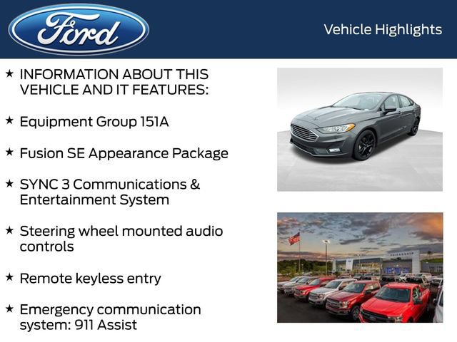 Certified 2019 Ford Fusion SE w/ Equipment Group 151A image 11
