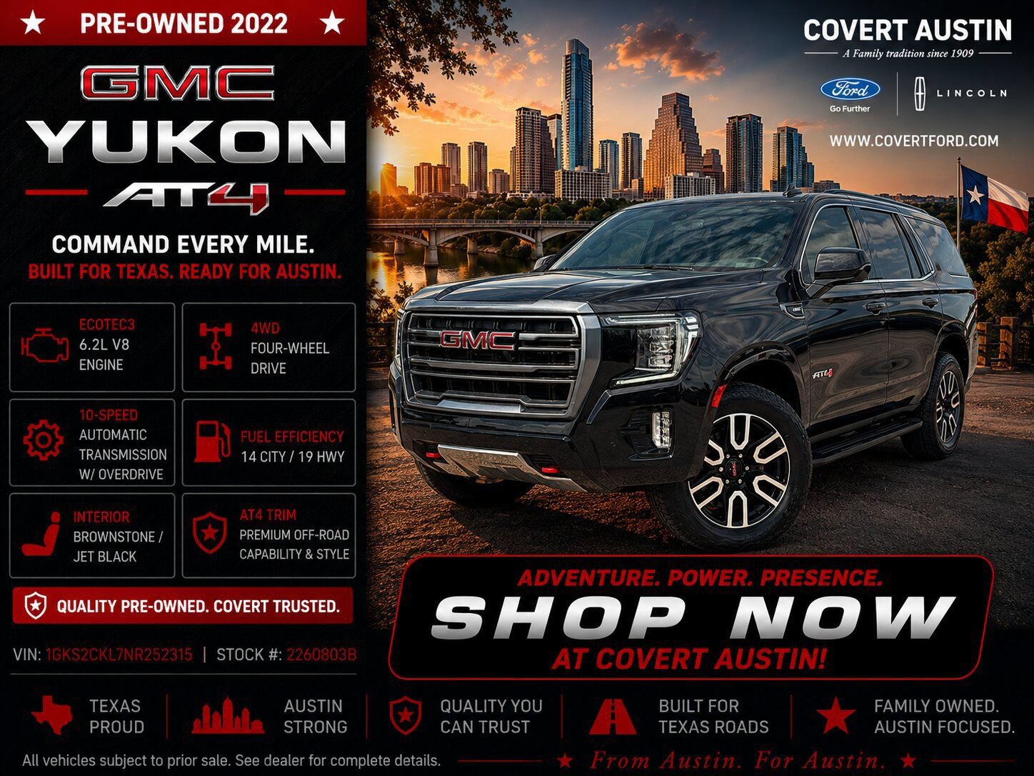 Used 2022 GMC Yukon AT4