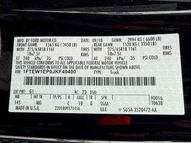 Certified 2018 Ford F150 XLT w/ Equipment Group 302A Luxury image 21