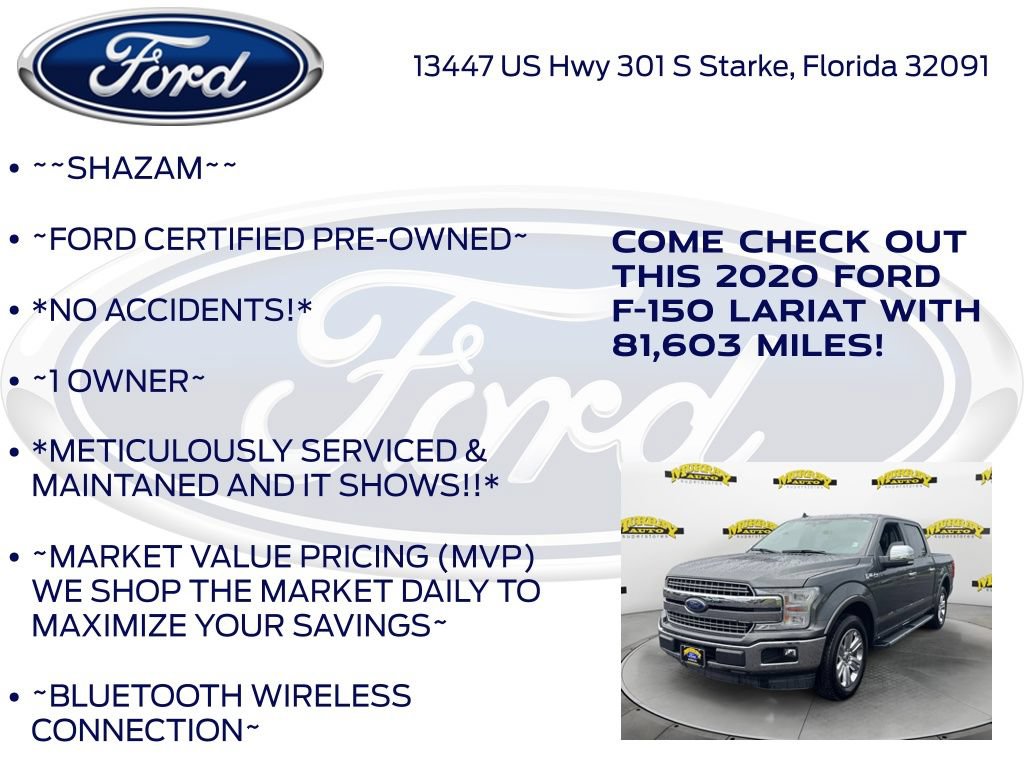Certified 2020 Ford F150 Lariat w/ Equipment Group 502A Luxury RWD image 6