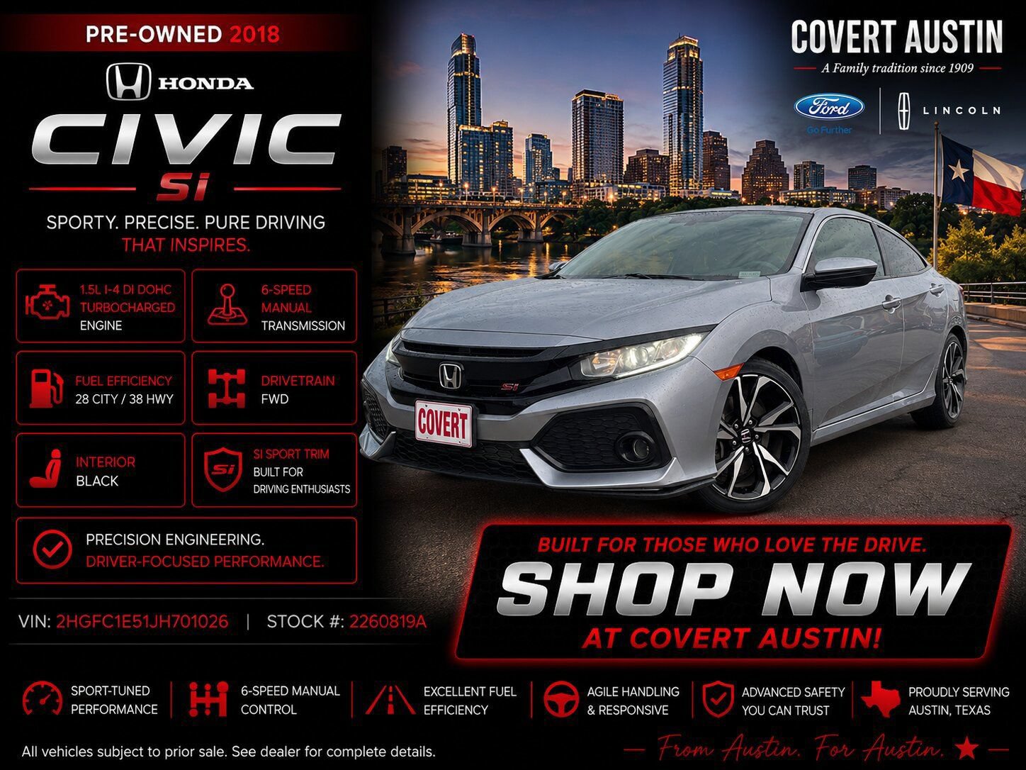 Used 2018 Honda Civic Si