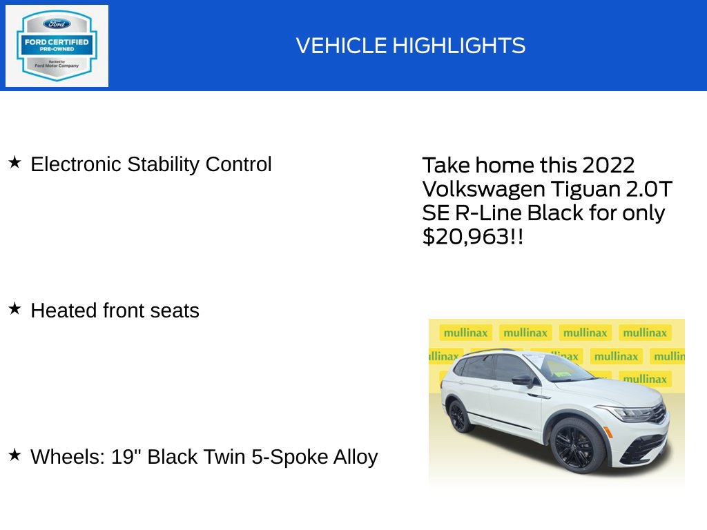 Used 2022 Volkswagen Tiguan SE R-Line AWD/4WD image 18