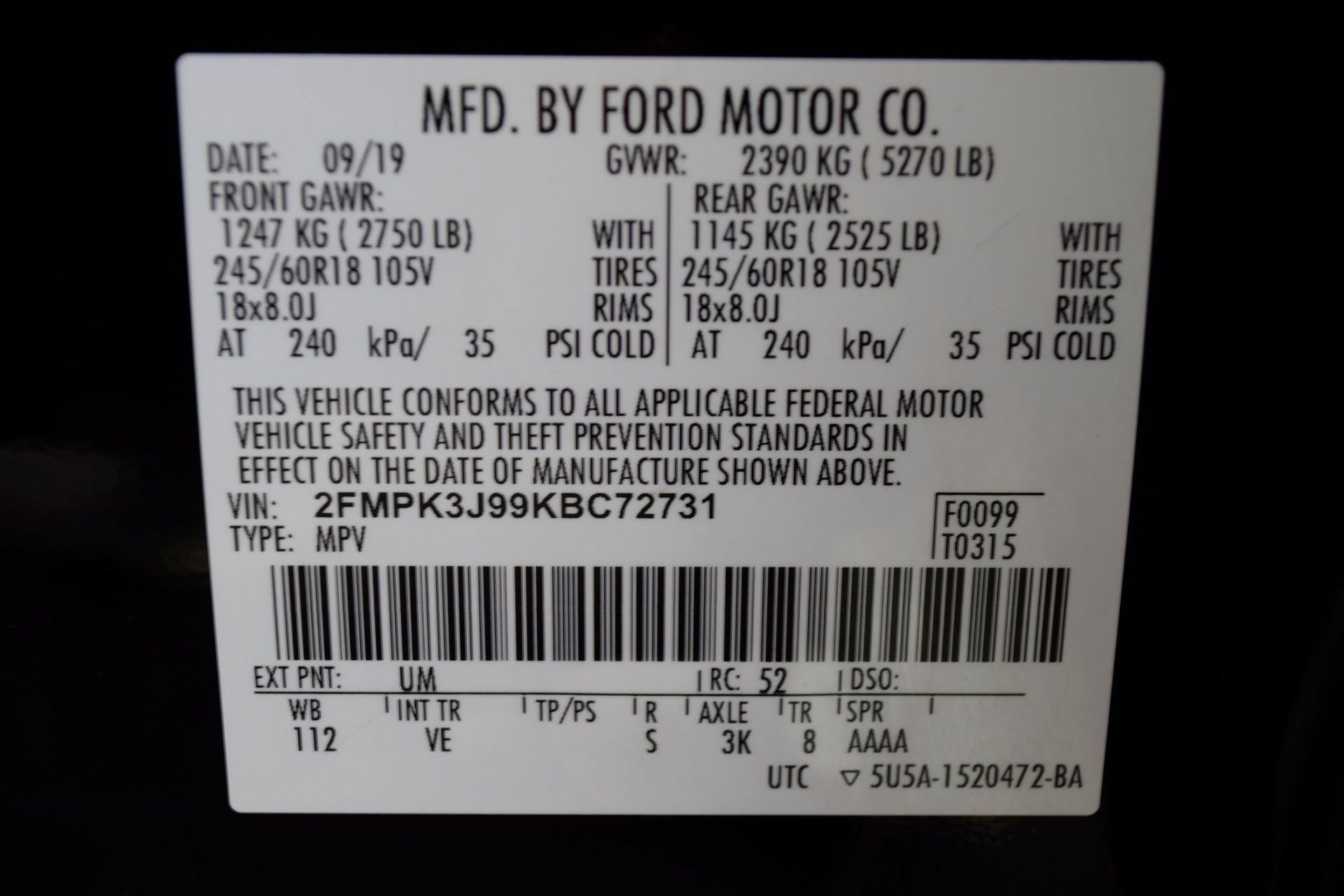 Certified 2019 Ford Edge SEL w/ Equipment Group 201A image 26