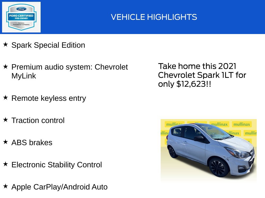 Used 2021 Chevrolet Spark LT w/ Spark Special Edition FWD image 18