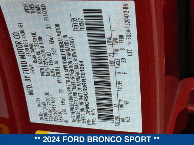 Certified 2024 Ford Bronco Sport Outer Banks w/ Tech Package AWD/4WD image 23