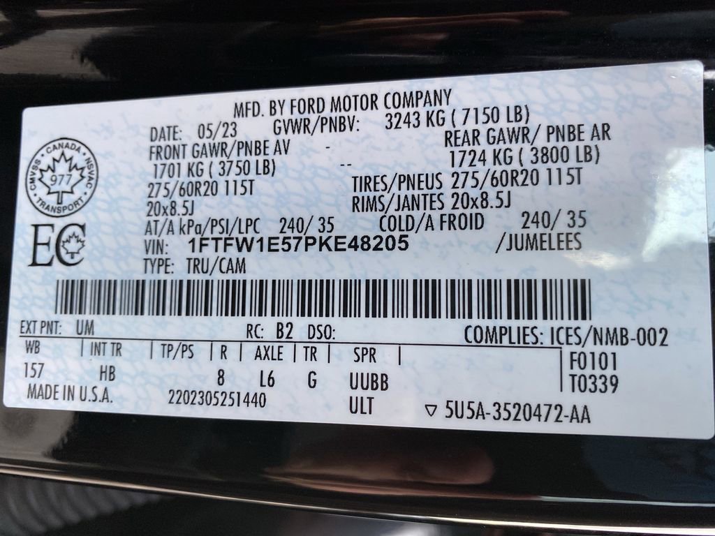 Certified 2023 Ford F150 Lariat w/ Equipment Group 502A High image 57