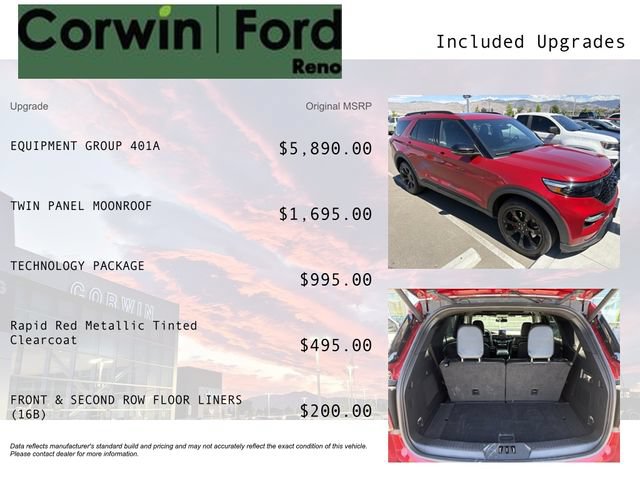 Certified 2023 Ford Explorer ST w/ Equipment Group 401A AWD/4WD image 3