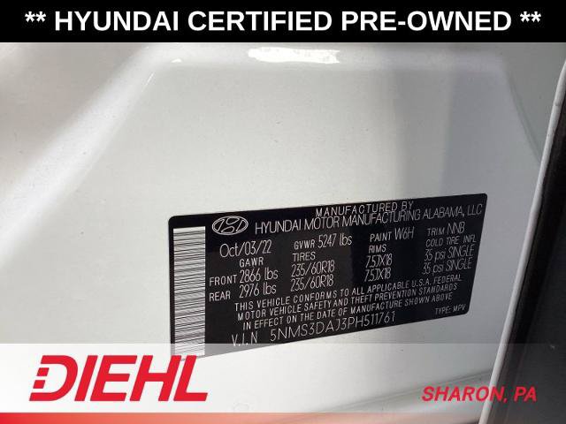 Certified 2023 Hyundai Santa Fe SEL w/ Premium Package AWD/4WD image 20