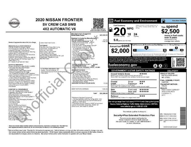 Used 2020 Nissan Frontier SV w/ Midnight Edition Floor Mats image 2