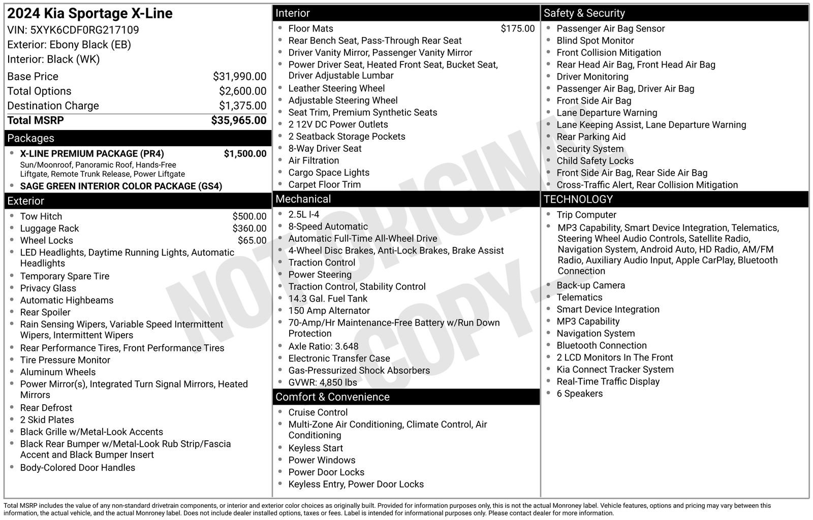 Used 2024 Kia Sportage X-Line w/ X-Line Premium Package AWD/4WD image 14