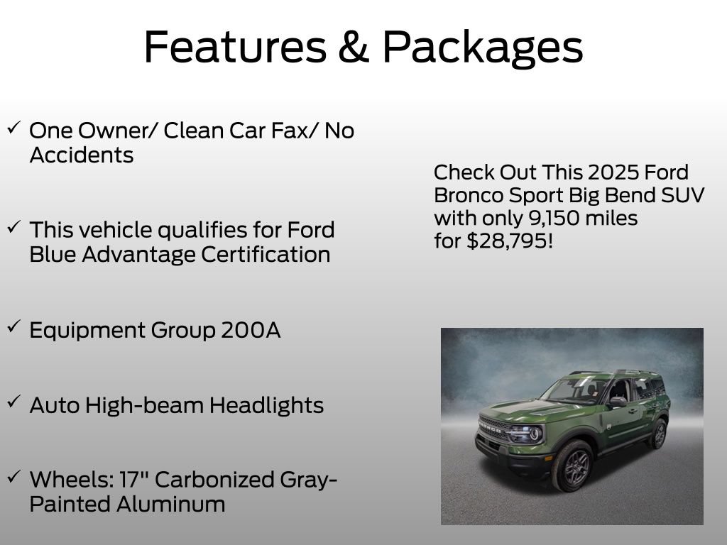 Certified 2025 Ford Bronco Sport Big Bend AWD/4WD image 4