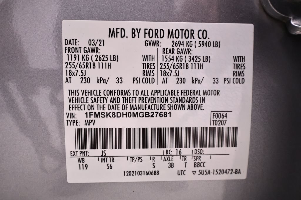 Certified 2021 Ford Explorer XLT w/ Equipment Group 202A AWD/4WD image 46
