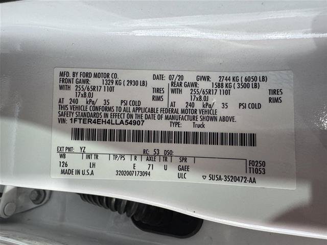 Certified 2020 Ford Ranger XL w/ Equipment Group 101A Mid RWD image 33