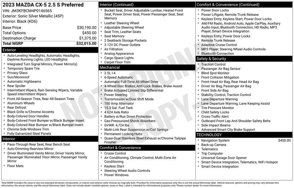Used 2023 MAZDA CX-5 AWD 2.5 S w/ Preferred Package image 33