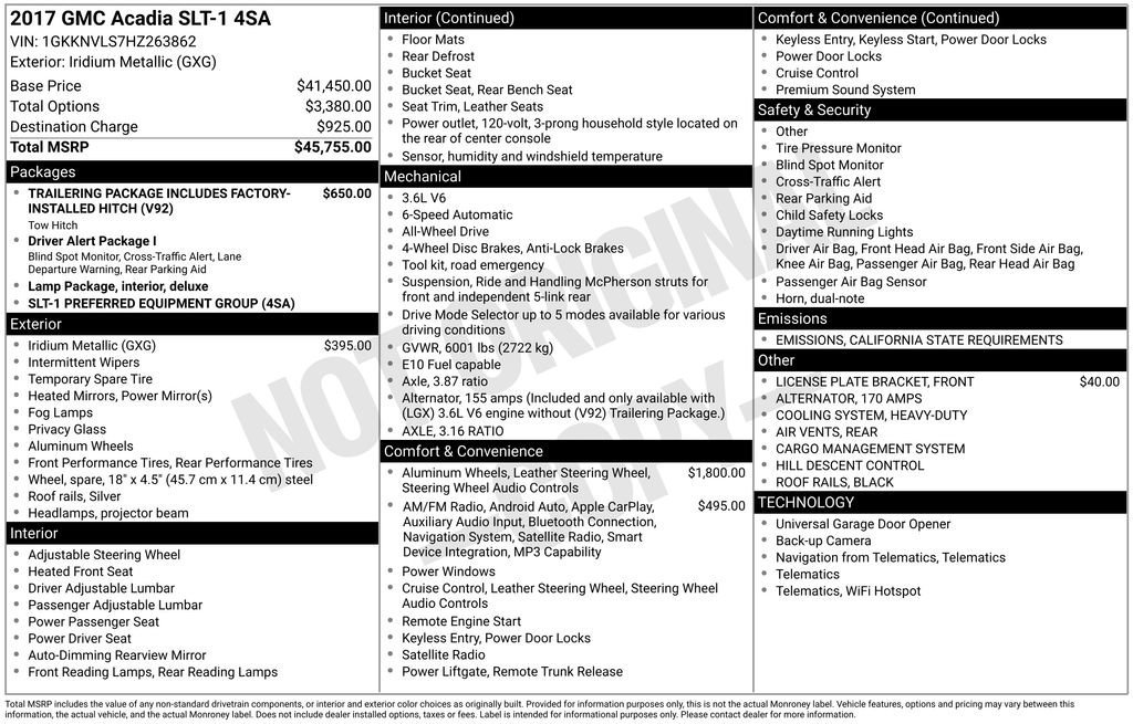 Used 2017 GMC Acadia SLT image 33