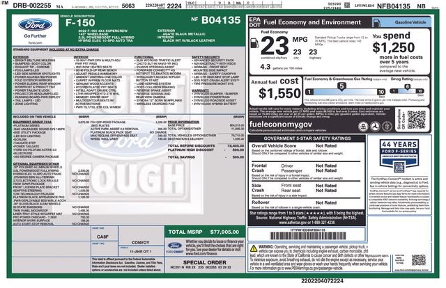 Certified 2022 Ford F150 Platinum w/ Equipment Group 701A High AWD/4WD image 32