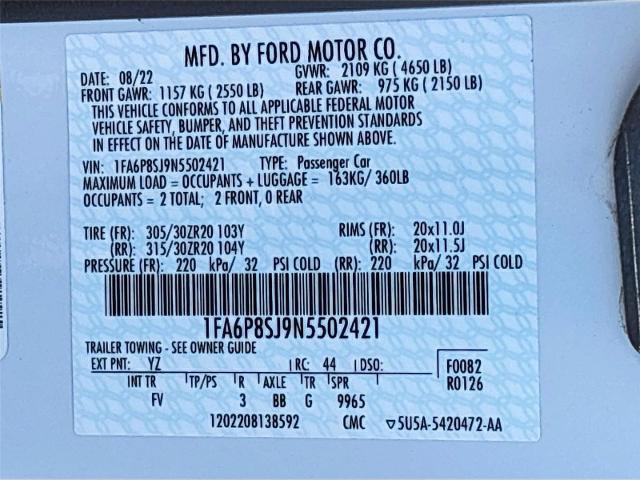 Certified 2022 Ford Mustang Shelby GT500 w/ Carbon Fiber Track Pack RWD image 33