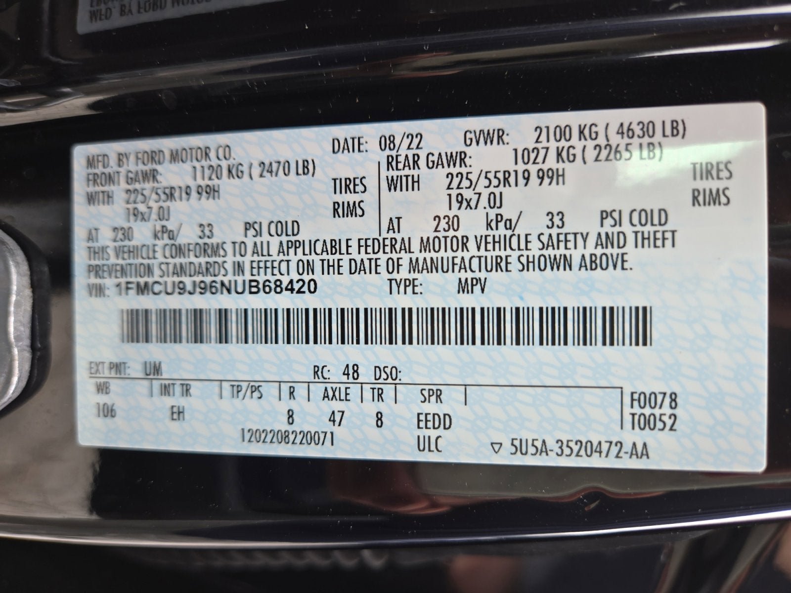 Certified 2022 Ford Escape Titanium w/ Class II Trailer Tow Package AWD/4WD image 28
