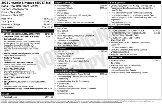 Used 2023 Chevrolet Silverado 1500 LT Trail Boss w/ LT Trail Boss Premium Package AWD/4WD image 38