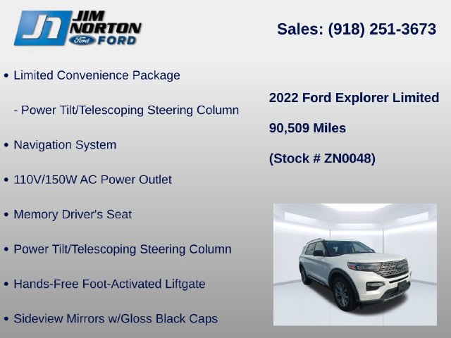 Certified 2022 Ford Explorer Limited w/ Equipment Group 301A AWD/4WD image 14