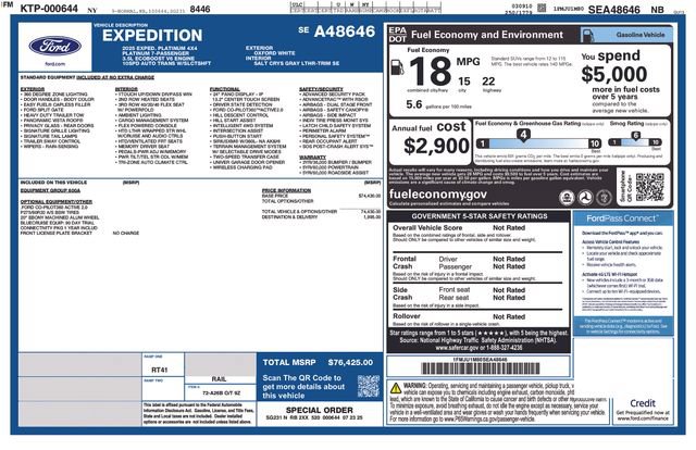 Certified 2025 Ford Expedition Platinum AWD/4WD image 5