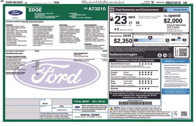 Certified 2024 Ford Edge ST-Line w/ Class II Trailer Tow Package AWD/4WD image 53