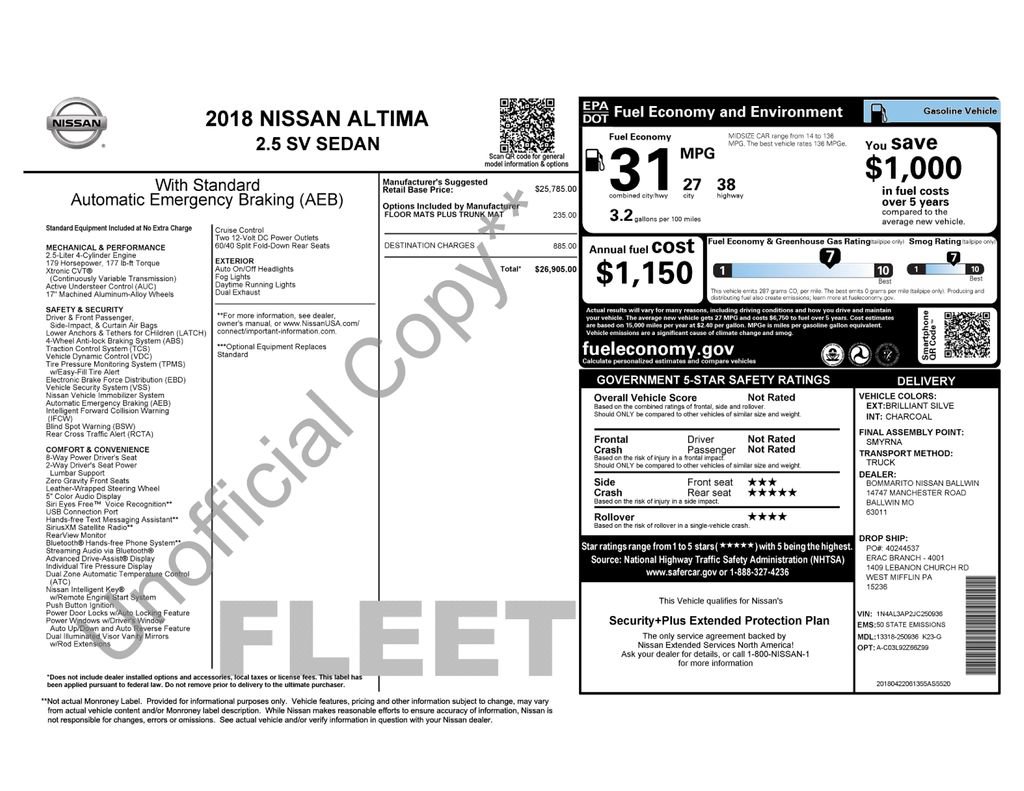 Used 2018 Nissan Altima 2.5 SV FWD image 34