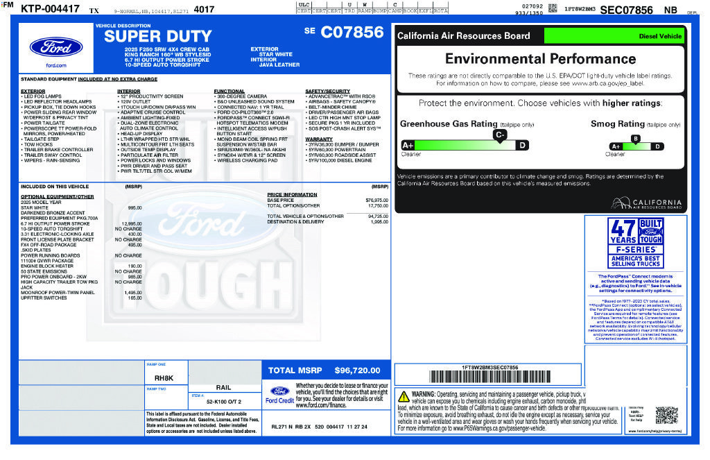 Certified 2025 Ford F250 King Ranch AWD/4WD image 73