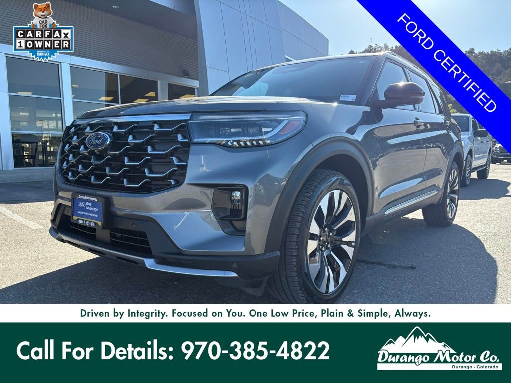 Certified 2025 Ford Explorer Platinum w/ LUX Leather Package AWD/4WD image 1