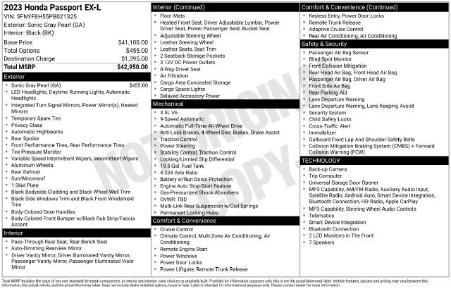 Used 2023 Honda Passport EX-L image 6