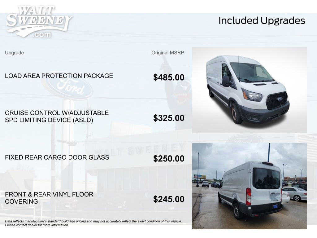 Certified 2021 Ford Transit 250 Medium Roof w/ Load Area Protection Package RWD image 5