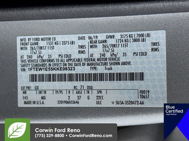 Certified 2019 Ford F150 XLT w/ Equipment Group 301A Mid image 32