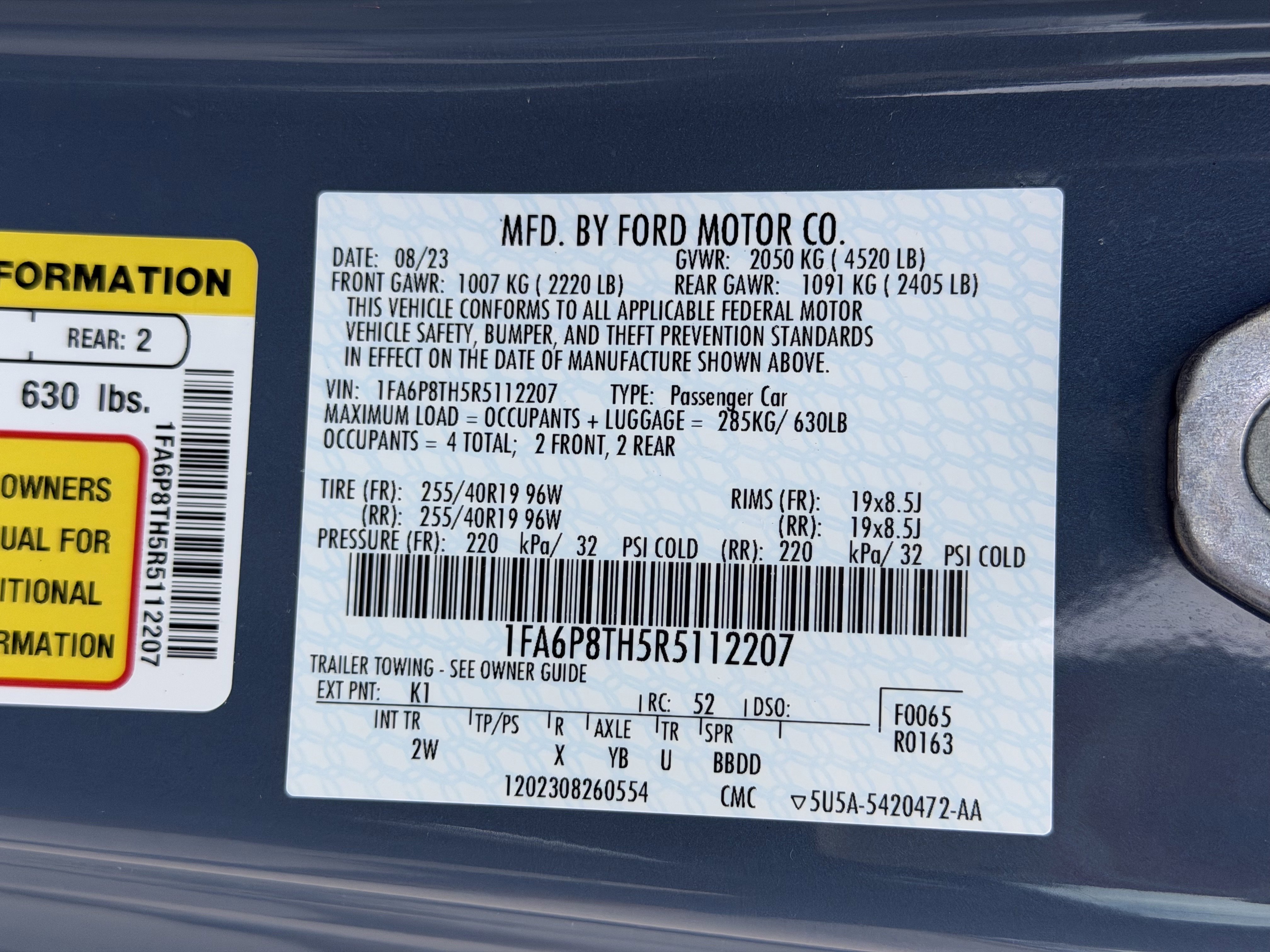 Certified 2024 Ford Mustang Coupe RWD image 32