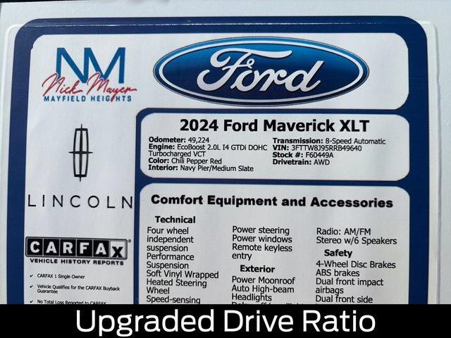 Certified 2024 Ford Maverick XLT w/ XLT Luxury Package AWD/4WD image 38
