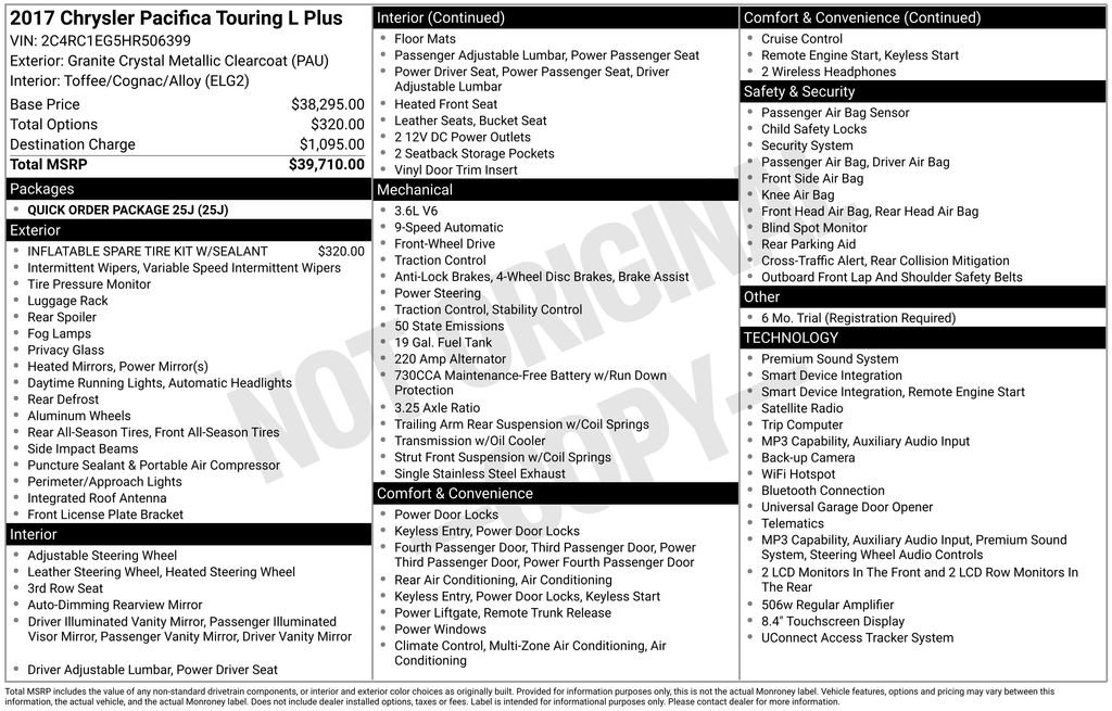 Used 2017 Chrysler Pacifica Touring-L Plus FWD image 33