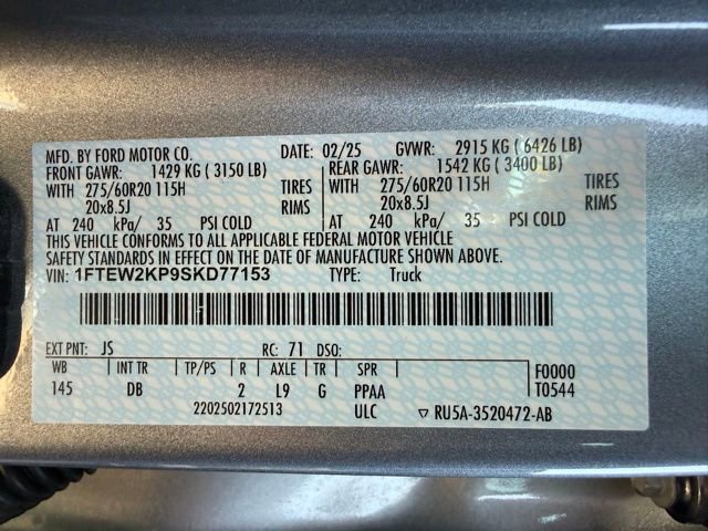 Certified 2025 Ford F150 STX w/ Equipment Group 200A image 43