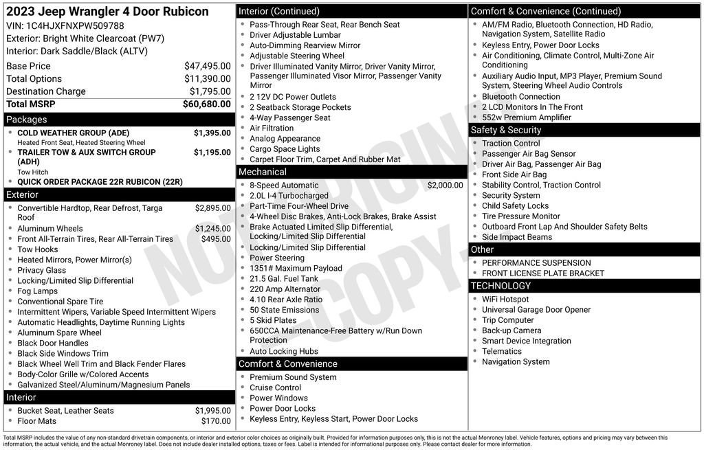 Used 2023 Jeep Wrangler Unlimited Rubicon w/ Cold Weather Group image 10