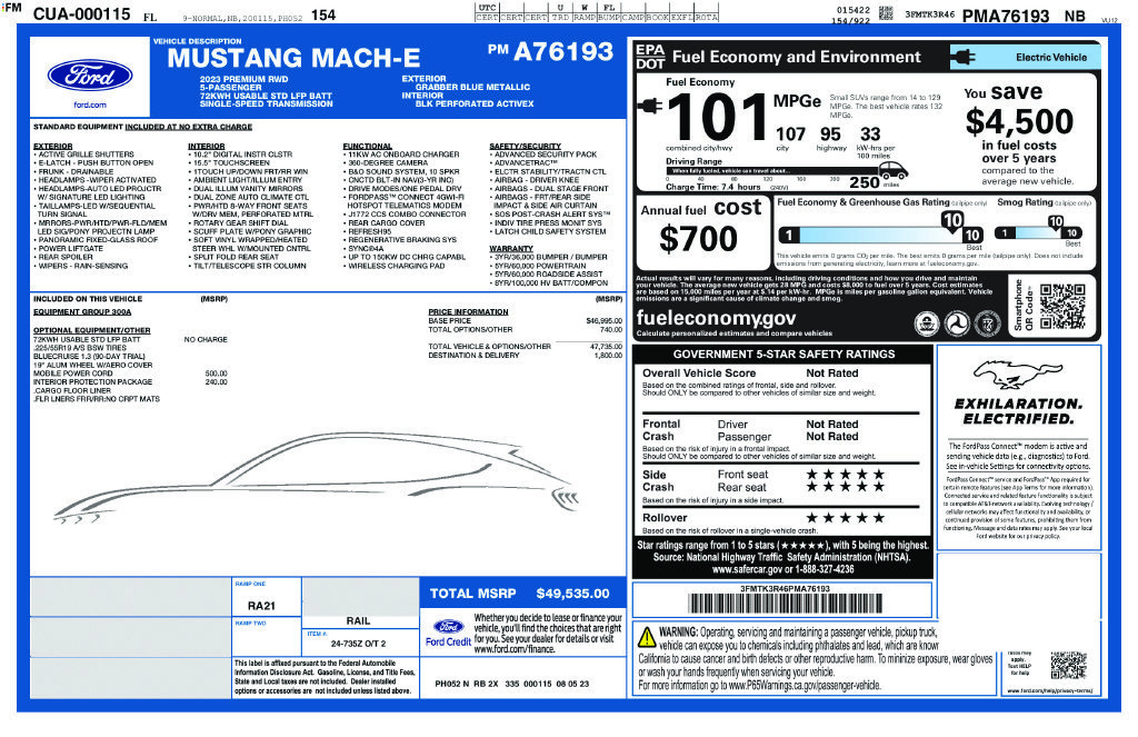 Certified 2023 Ford Mustang Mach-E Premium RWD image 6