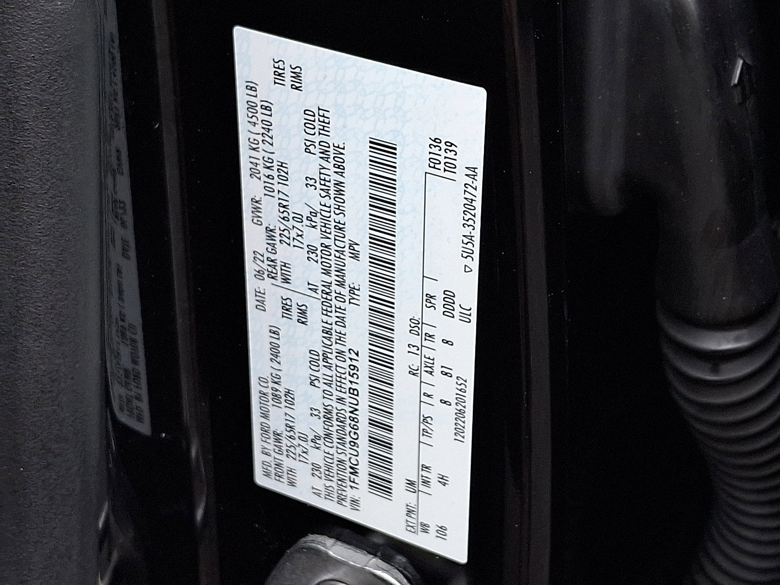 Certified 2022 Ford Escape SE w/ Convenience Package AWD/4WD image 27