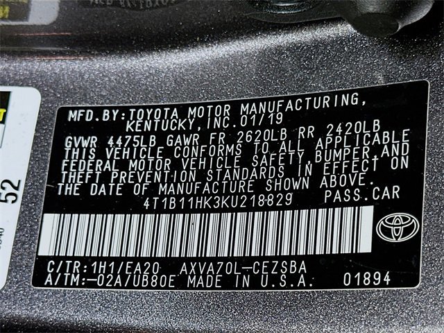 Used 2019 Toyota Camry SE image 25