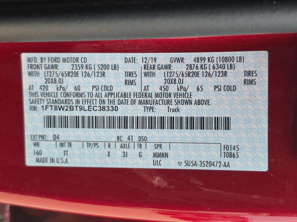 Certified 2020 Ford F250 Limited AWD/4WD image 32
