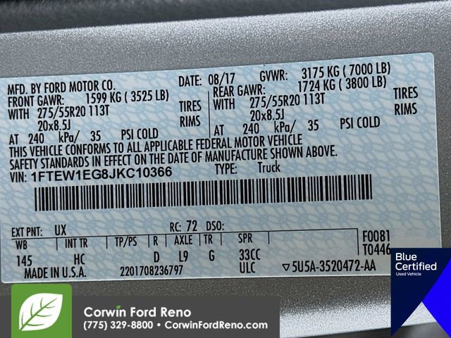 Certified 2018 Ford F150 Lariat w/ Equipment Group 502A Luxury AWD/4WD image 37