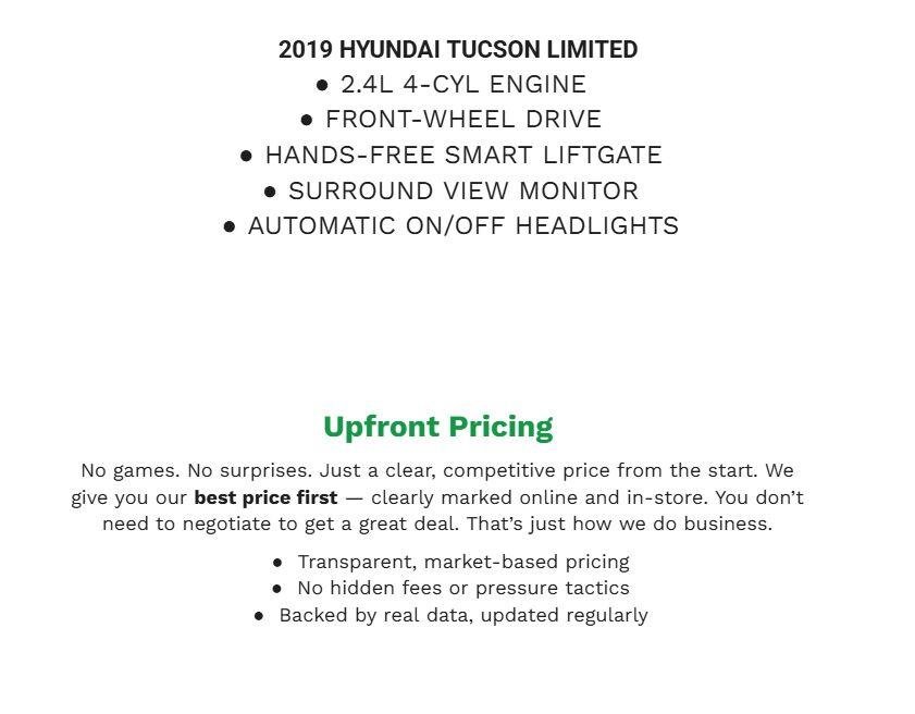Used 2019 Hyundai Tucson Limited FWD image 2