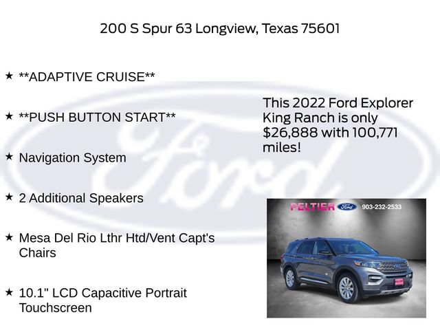Certified 2022 Ford Explorer King Ranch w/ Class IV Trailer Tow Package RWD image 22