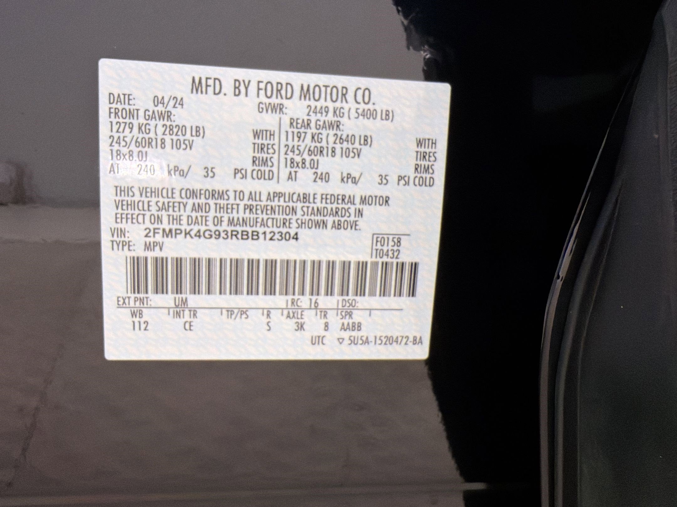 Certified 2024 Ford Edge SE AWD/4WD image 19