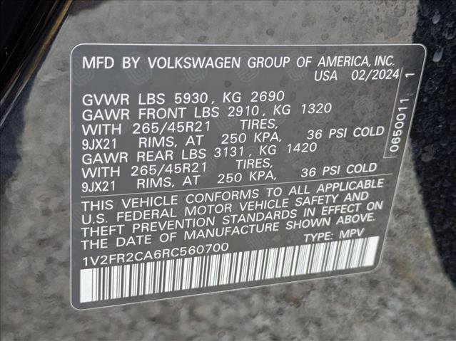 Used 2024 Volkswagen Atlas SEL Premium R-Line AWD/4WD image 17