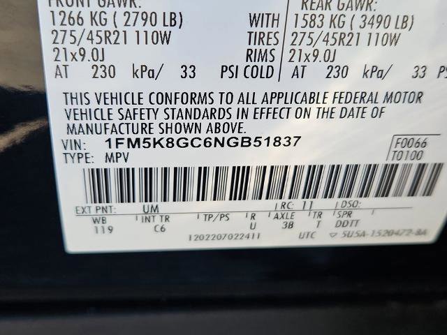 Certified 2022 Ford Explorer ST w/ Equipment Group 401A image 11