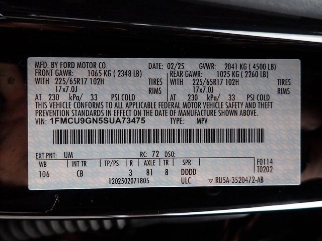 Certified 2025 Ford Escape Active AWD/4WD image 21